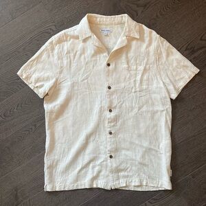 Banks Journal Brighton S/S Linen Blend Off-White Shirt